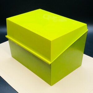 Vintage 70s BETTY CROCKER Recipe Card Library Olive Green Box: EMPTY - Retro